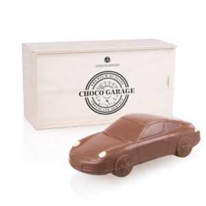 Chocolissimo - Čokoládová figurka Porsche 911 v dřevěné krabičce 115 g
