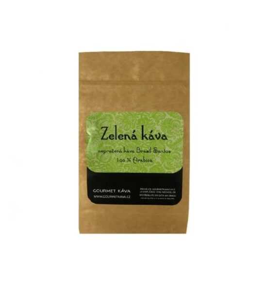 GourmetKava Káva zelená 100g zrnková (Brazil Santos)